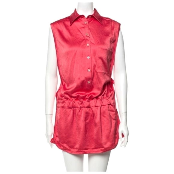 NWT Thakoon Coral Pink Satin Romper - Picture 1 of 8